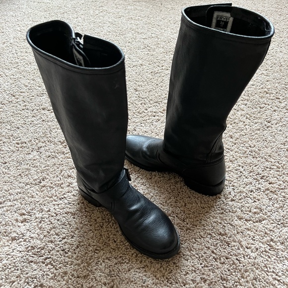 Frye Veronica Slouch leather Boot, 13.75 inch shaft, Black 9.5 - Picture 3 of 9